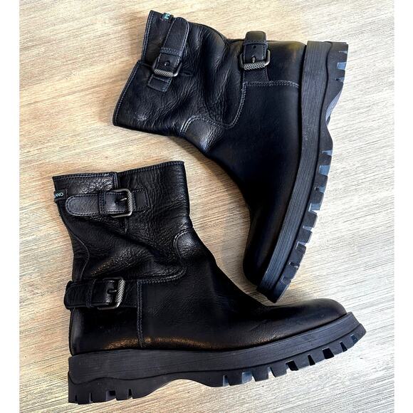 Prada Milano women’s double buckle biker half boots shoes deerskin size US 6 - Picture 1 of 12